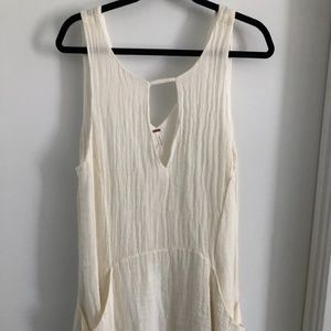 Free People Off White Sleeveless Dress, Size M